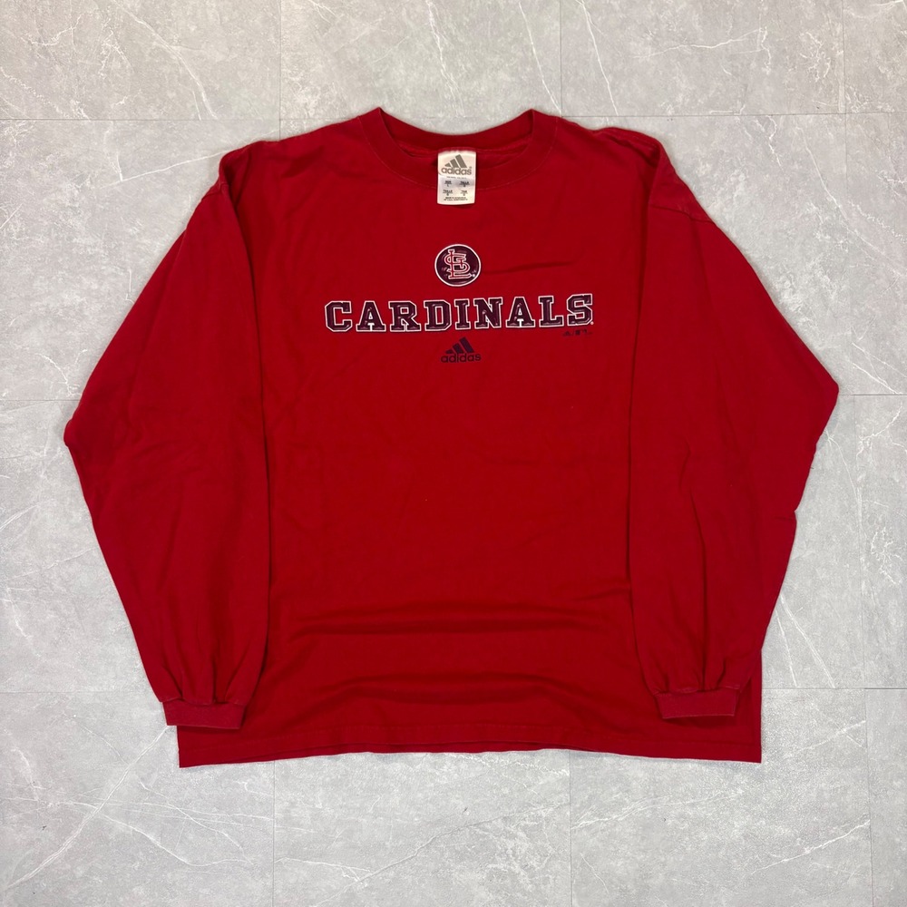 Adidas St Louis Cardinals MLB Long Sleeve T-Shirt Red Mens Large 2005 Vintage